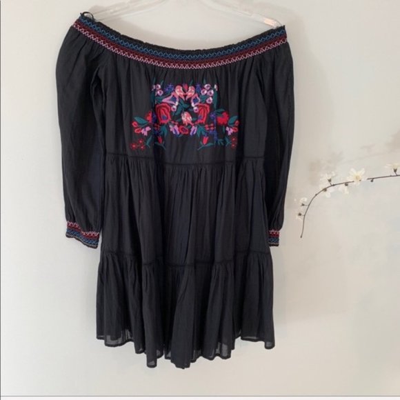 Free People Sunbeams Embroidered Mini Dress XS NWT - Picture 5 of 9